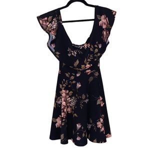 Floral Off the Shoulder Cocktail Dress